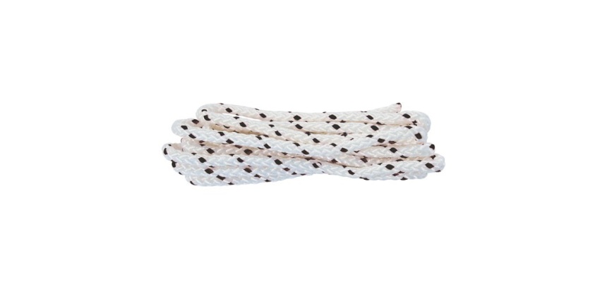 Corde lance moteur - polyester pré-étiré - D4 mm - L : 2 m - blanc/noir