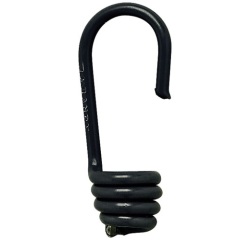 Crochet sandow - D9 mm - acier plastifié - noir - lot de 4