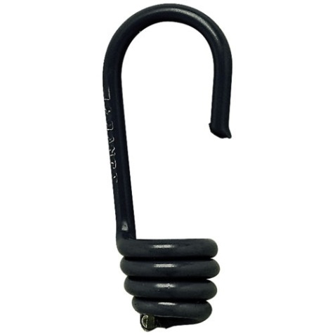 Crochet sandow - D9 mm - acier plastifié - noir - lot de 4