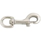 Porte-mousqueton pompe à touret - 75 mm - zamack nickelé