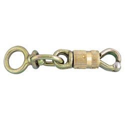 Mousqueton sécurité à touret - résistance 160 Kg - acier zingué - 55 mm