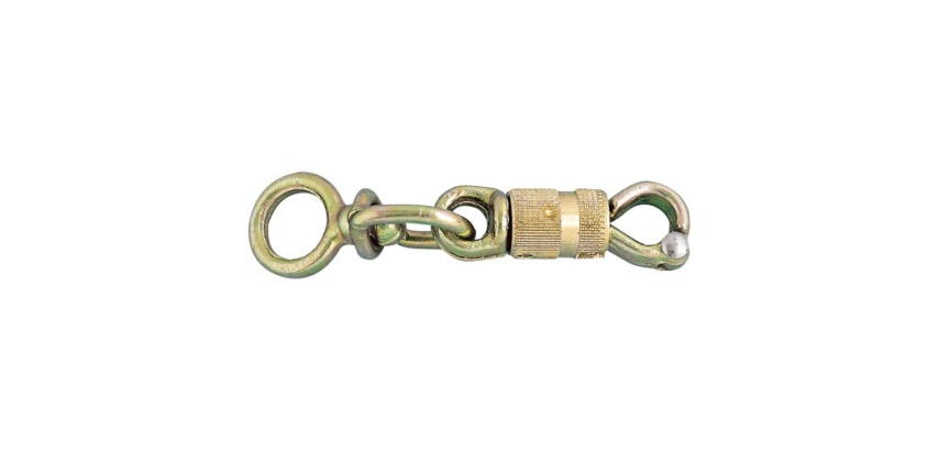 Mousqueton sécurité à touret - résistance 160 Kg - acier zingué - 55 mm