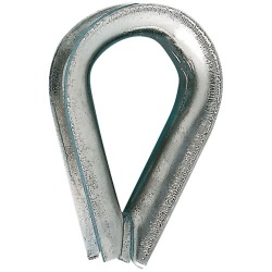Cosse-cœur standard - base l : 9 mm - acier zingué -  lot de 2
