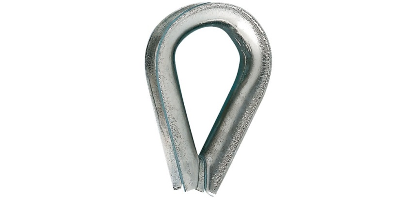 Cosse-cœur standard - base l : 9 mm - acier zingué -  lot de 2