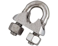 Serre-câble étrier  - D3/4 mm - acier zingué  - semelle fonte - lot de 2