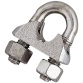 Serre-câble étrier  - D3/4 mm - acier zingué  - semelle fonte - lot de 2