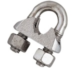 Serre-câble à étrier en acier zingué, semelle fonte