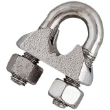 Serre-câble étrier  - D14 mm - acier zingué  - semelle fonte