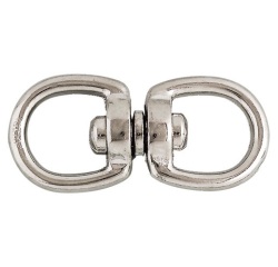 Touret double - D5.5 mm - max 40 Kg - zamack nickelé