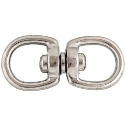 Touret double - D5.5 mm - max 40 Kg - zamack nickelé