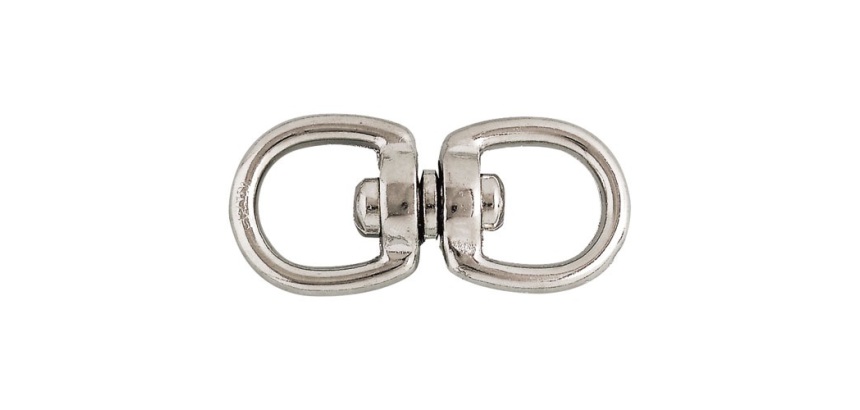 Touret double - D5.5 mm - max 40 Kg - zamack nickelé