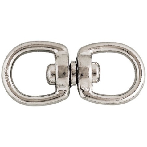 Touret double - D5.5 mm - max 40 Kg - zamack nickelé
