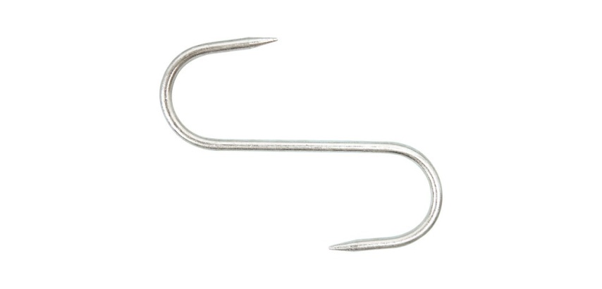 Esse de boucher - 160 mm - fil 6 mm - acier inoxydable AISI 304 - lot de 2