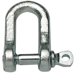 Manille droite - avec piton à œil - entraxe l : 12.5 mm - piton ép.5.5 mm -