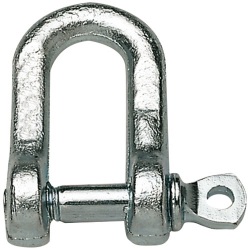 Manille droite - avec piton à œil - entraxe l : 12.5 mm - piton ép.5.5 mm -