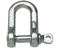 Manille droite - avec piton à œil - entraxe l : 17 mm - piton ép.7.3 mm - a