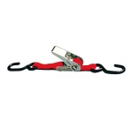 Sangle d'arrimage - avec tendeur à cliquet - en 2 parties avec crochet - L