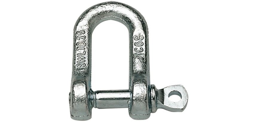 Manille droite - avec piton à œil - entraxe l : 26.5 mm - piton ép.11 mm -