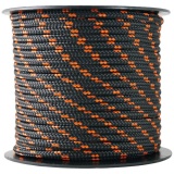 Tresse polyester/ polyamide - D3 mm - L : 25 m - noir/orange