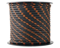 Tresse polyester/ polyamide - D3 mm - L : 25 m - noir/orange