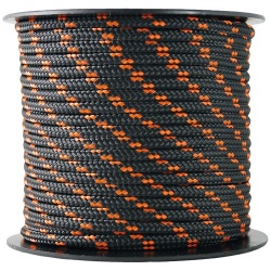Tresse polyester/ polyamide - D3 mm - L : 25 m - noir/orange