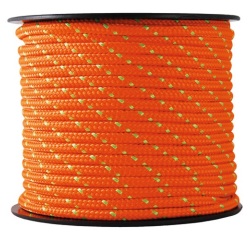 Tresse polyester/ polyamide - D3 mm - L : 25 m - orange/vert