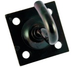 Crochet fixe - avec platine - L : 45 mm - l : 45 mm - ép.7 mm - acier zingu