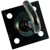 Crochet fixe - avec platine - L : 45 mm - l : 45 mm - ép.7 mm - acier zingu