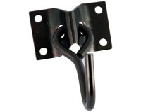 Crochet mobile - avec platine - L : 65 mm - l : 45 mm - ép.7mm - acier zing