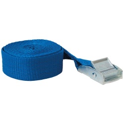Sangle voyages et loisirs - avec came à griffes - L : 2.5 m - l : 25 mm - c