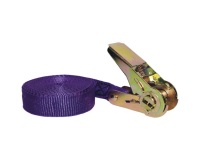 Sangle voyages et loisirs - avec tendeur à cliquet - L : 5 m - l : 25 mm -