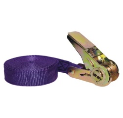 Sangle voyages et loisirs - avec tendeur à cliquet - L : 5 m - l : 25 mm -