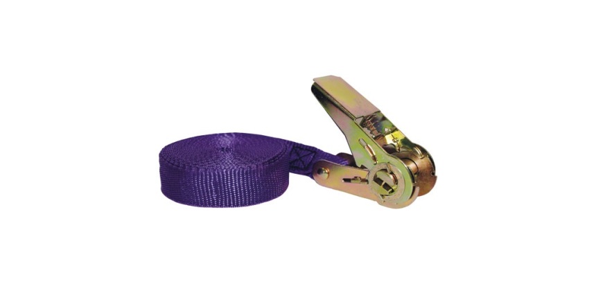 Sangle voyages et loisirs - avec tendeur à cliquet - L : 5 m - l : 25 mm -