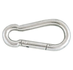 Porte-mousqueton pompier - 100 mm - acier zingué