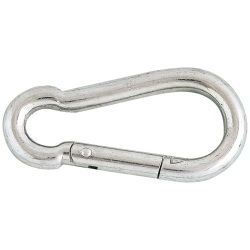 Porte-mousqueton pompier - 100 mm - acier zingué
