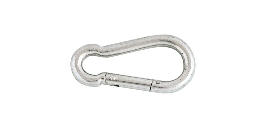 Porte-mousqueton pompier en acier zingué