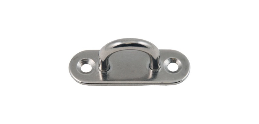 Platine à œil - L : 60 mm - l : 20 mm - D17 mm - ép.6 mm - acier inoxydable
