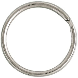 Anneau brisé - D22 mm - acier nickelé - lot de 10