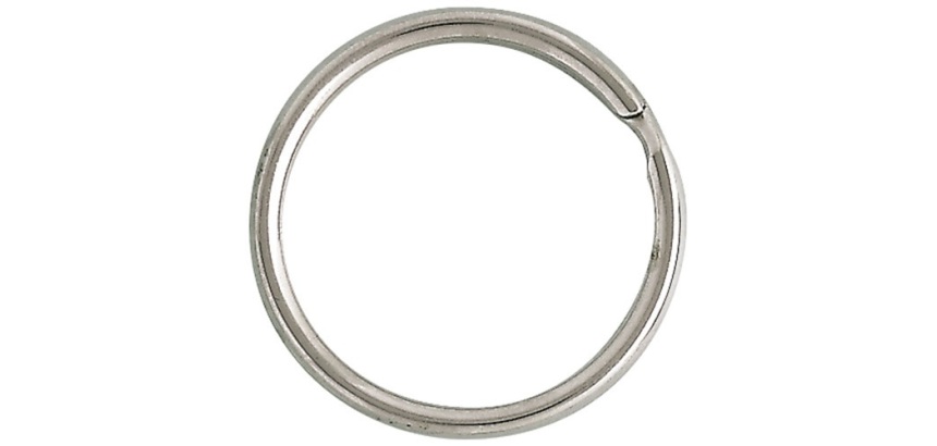 Anneau brisé - D22 mm - acier nickelé - lot de 10