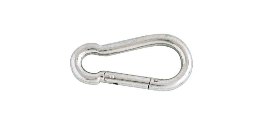 Porte-mousqueton pompier - 60 mm - acier zingué