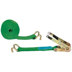 Sangle d'arrimage - avec tendeur à cliquet - crochet ouvert à chaque extémi