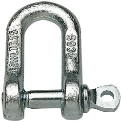 Manille droite - avec piton à œil - entraxe l : 21 mm - piton ép.9 mm - aci