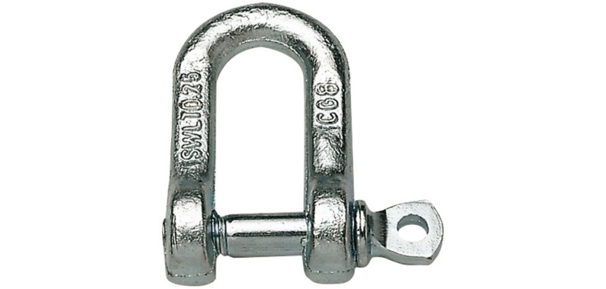 Manille droite - avec piton à œil - entraxe l : 21 mm - piton ép.9 mm - aci