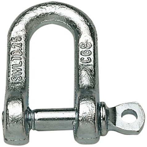 Manille droite - avec piton à œil - entraxe l : 21 mm - piton ép.9 mm - aci