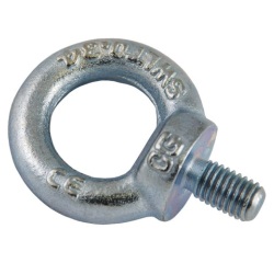 Anneau de levage - mâle - DIN 580 - L : 27 mm -  M16 - D35 mm - acier zingu