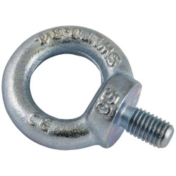 Anneau de levage - mâle - DIN 580 - L : 27 mm -  M16 - D35 mm - acier zingu
