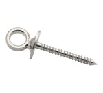Piton à œil avec vis bois/acier- inox - fil 8 mm - 80 mm - lot de 2