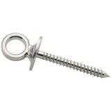 Piton à œil avec vis bois/acier- inox - fil 8 mm - 80 mm - lot de 2
