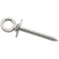 Piton à œil avec vis bois/acier- inox - fil 8 mm - 80 mm - lot de 2