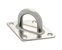 Platine œil - fil 10mm - losange - acier - inox - 80 x 120 mm